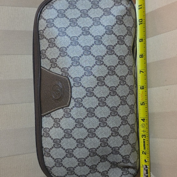 VINTAGE GUCCI BROWN HANDBAG PURSE AUTHENTICITY GUARANTEED WITH DUST BAG - Picture 12 of 15